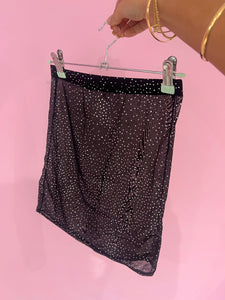 Mesh mini skirt - size 8 black glimmer