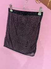 Load image into Gallery viewer, Mesh mini skirt - size 8 black glimmer
