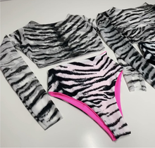Load image into Gallery viewer, Mesh crop top only( Cow/zebra )