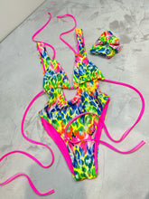 Load image into Gallery viewer, Spagetti swimsuit SELECT PRINT (pictured in ‘rainbow leopard’)