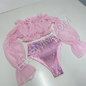 Create your own Bikini - 'Metal Snake Pink' (foiled)