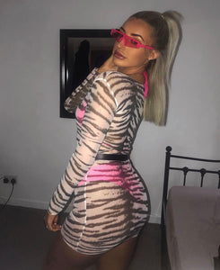 Zebra mini dress (dress only)