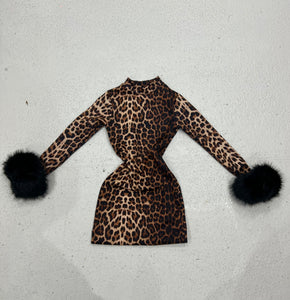 Rox leopard mini dress
