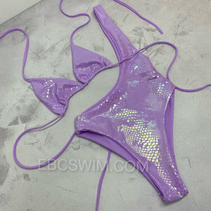 Double-up Swimsuit- SELECT PRINT (pictured in metal sanake lilac)